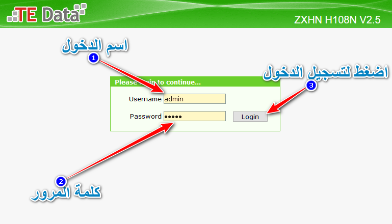 تغيير باسورد الراوتر